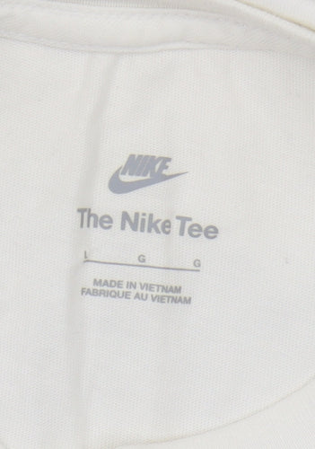 Nike Men's White Long Sleeve T-Shirt - Size L