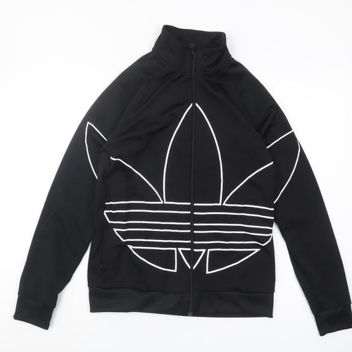 Adidas Boys Black Track Jacket 13-14 Years Sports Casual