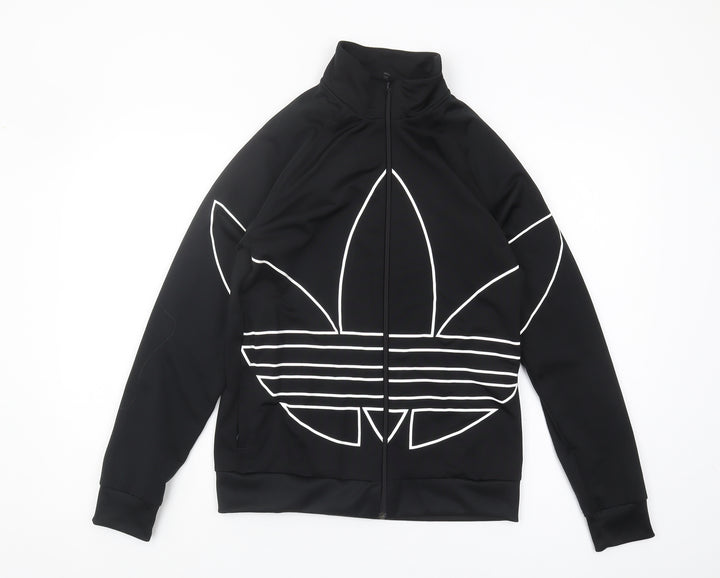 Adidas Boys Black Track Jacket 13-14 Years Sports Casual