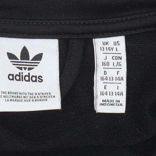Adidas Boys Black Track Jacket 13-14 Years Sports Casual