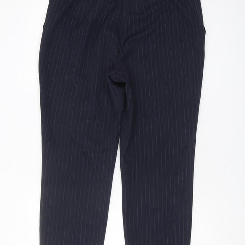 M&Co Women’s Navy Striped Trousers Size 14