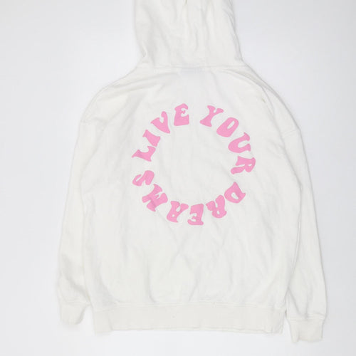 Oh Me Oh My Women’s White Pullover Hoodie UK 8