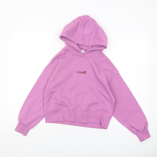 Zara Girls Purple Hoodie 9-10Y Pullover