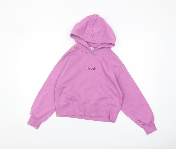 Zara Girls Purple Hoodie 9-10Y Pullover