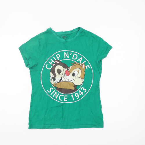 Disney Women’s Green Chip N' Dale T-Shirt 2XS 4-6