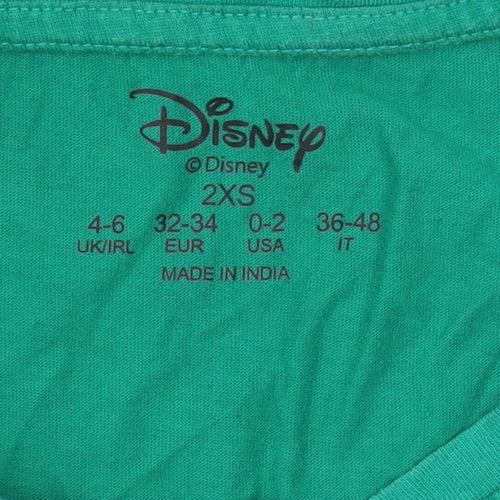 Disney Women’s Green Chip N' Dale T-Shirt 2XS 4-6