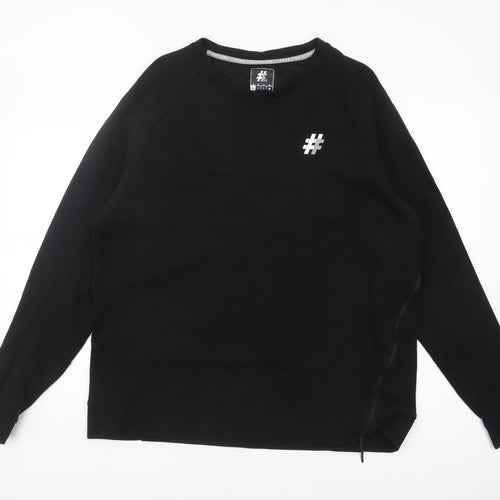 #Five Men's Black Pullover Sweatshirt L