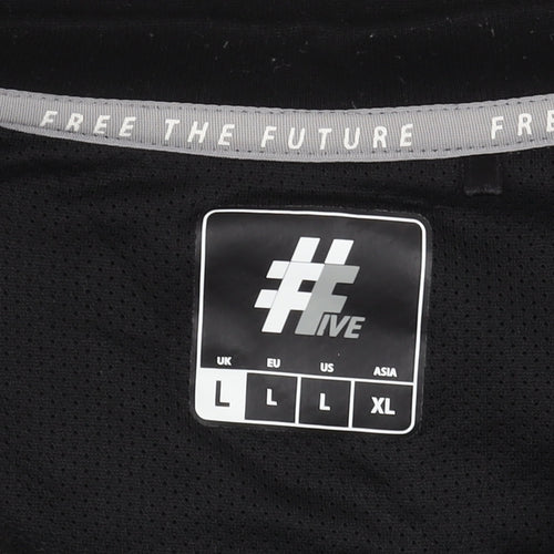 #Five Men's Black Pullover Sweatshirt L