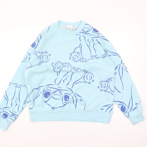 Disney Women’s Blue XS Stitch Pullover Sweatshirt