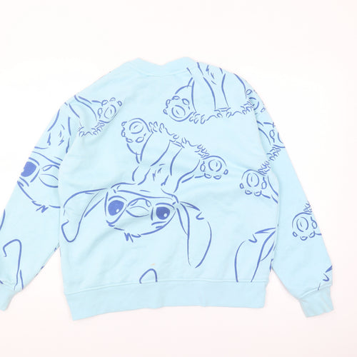 Disney Women’s Blue XS Stitch Pullover Sweatshirt