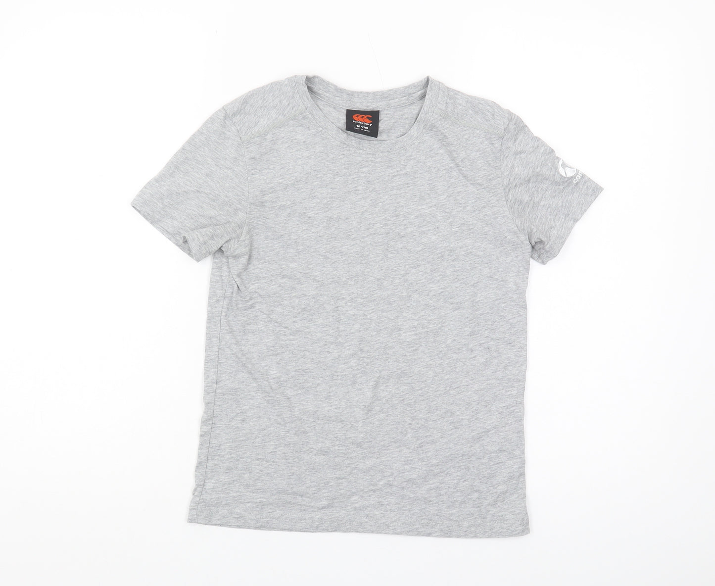 Canterbury Boys Grey T-Shirt Crew Neck Short Sleeve 10 Years