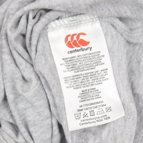 Canterbury Boys Grey T-Shirt Crew Neck Short Sleeve 10 Years