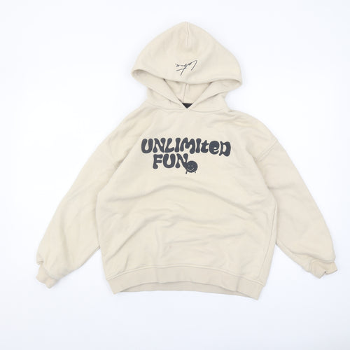 The Couture Club Boys Beige Pullover Hoodie 8-9 Years
