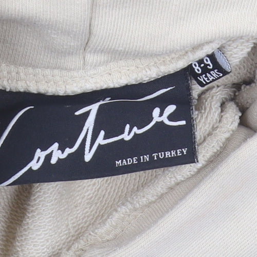 The Couture Club Boys Beige Pullover Hoodie 8-9 Years