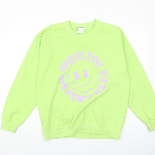 Skinnydip Women's Green Pullover Sweatshirt S