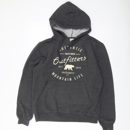 Clique Men's Grey Pullover Hoodie Size S