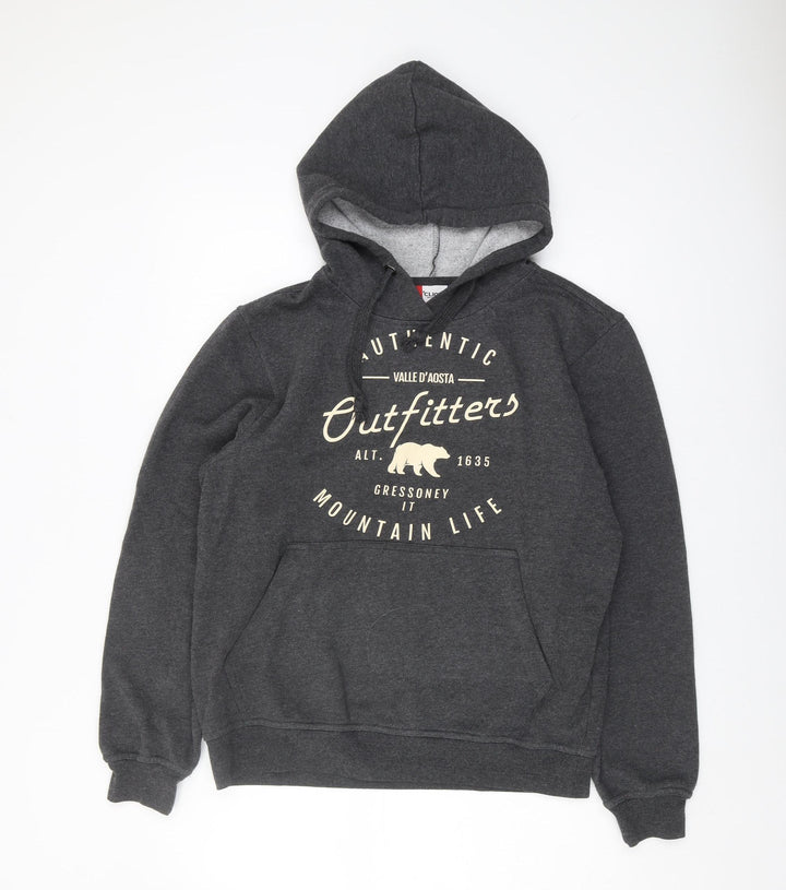 Clique Men's Grey Pullover Hoodie Size S