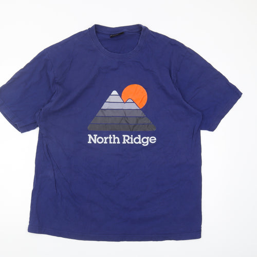 North Ridge Men's Blue XL Cotton Graphic T-Shirt