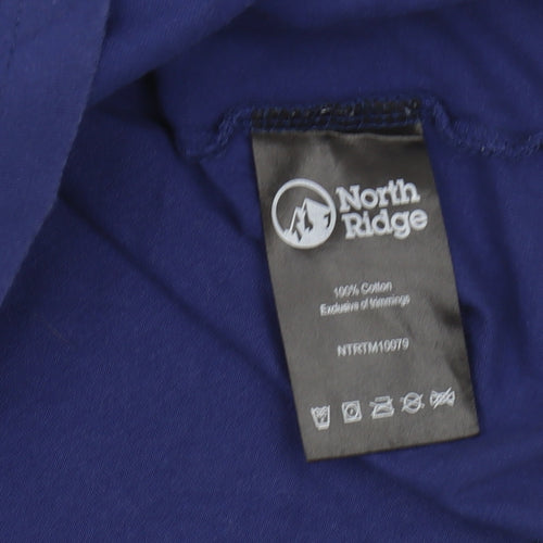 North Ridge Men's Blue XL Cotton Graphic T-Shirt