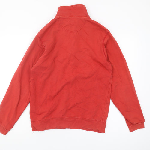 Champion Red Logo 1/4 Zip Sweatshirt, Unisex S