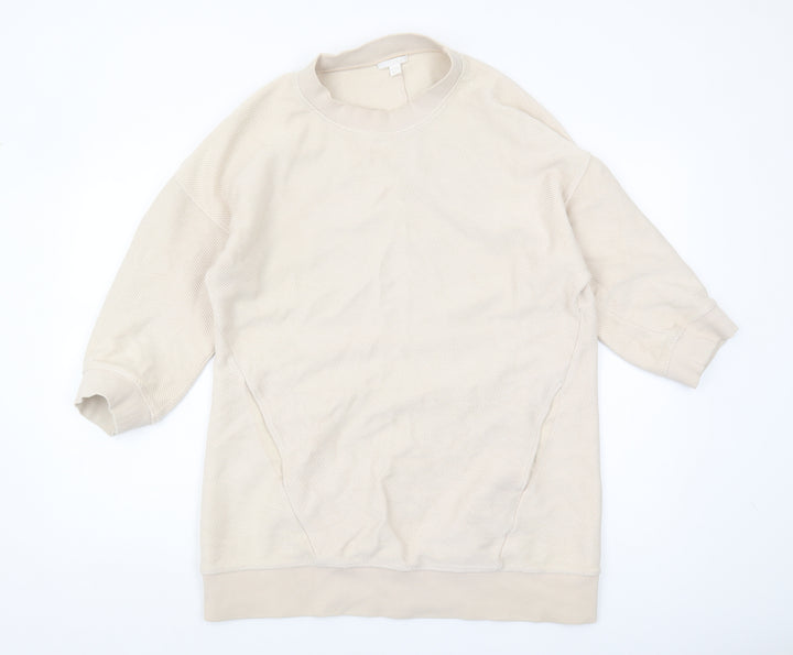 COS Beige Women's 2XS Pullover Sweatshirt