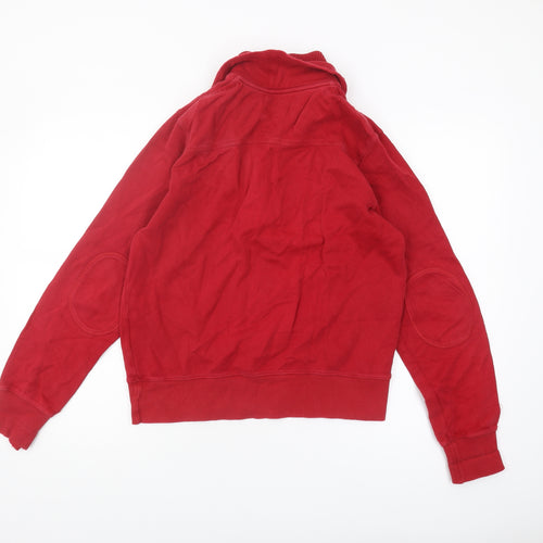 Gant Men's Red Pullover Sweatshirt, Size S, 1/4 Zip