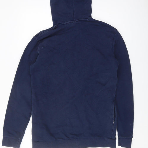 Adidas Men's Blue Logo Hoodie, Medium, Pullover
