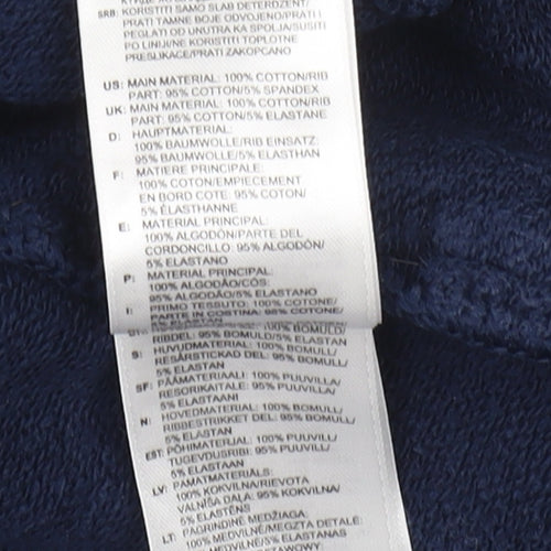 Adidas Men's Blue Logo Hoodie, Medium, Pullover