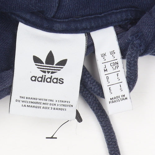 Adidas Men's Blue Logo Hoodie, Medium, Pullover