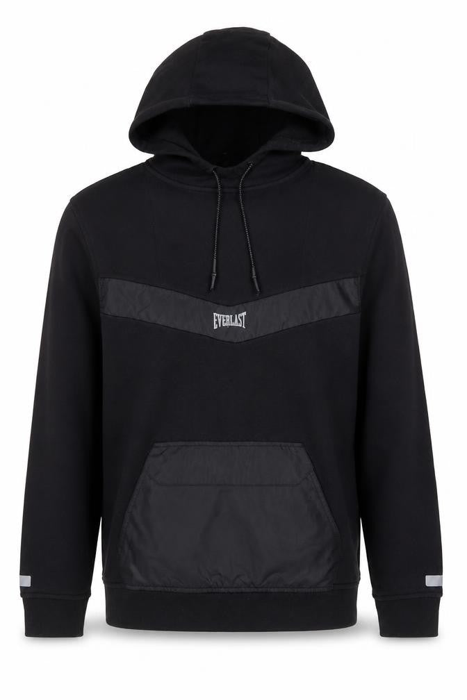 Front view of Everlast Men's Black S Pullover Hoodie Fleece