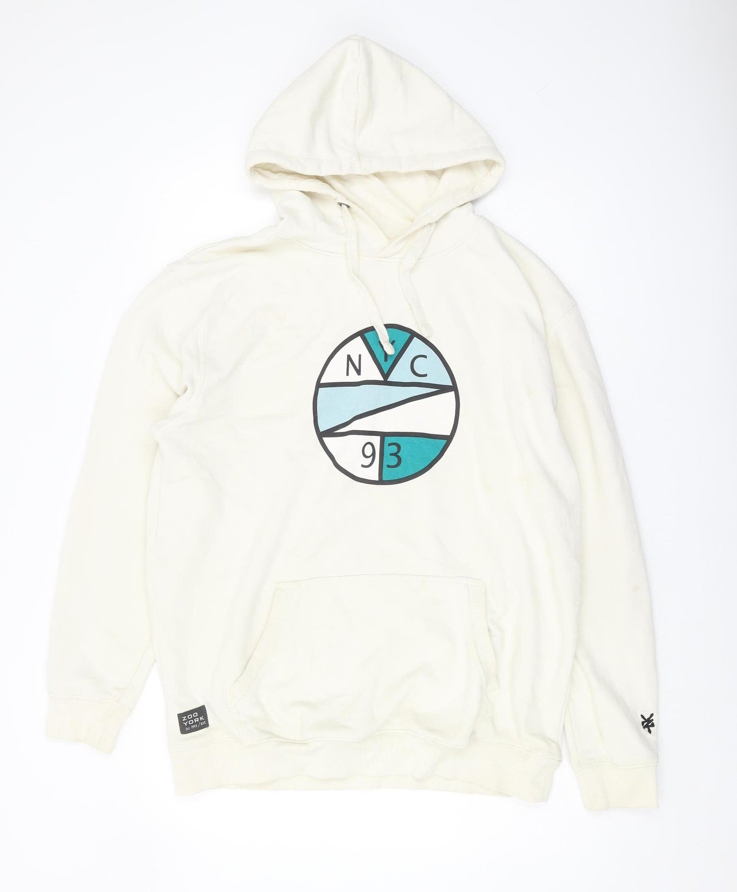 Zoo York Men's XL Ivory Pullover Hoodie with Logo