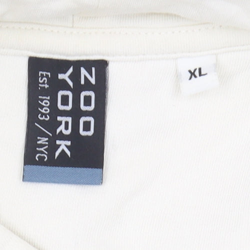 Zoo York Men's XL Ivory Pullover Hoodie with Logo