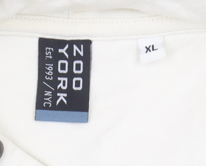 Zoo York Men's XL Ivory Pullover Hoodie with Logo