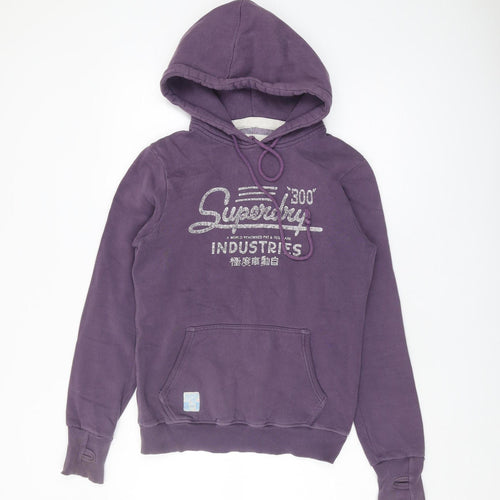 Superdry Women's Purple Hoodie Size S Pullover Casual