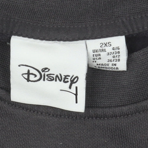 Disney Women's Black Graphic Sweatshirt 2XS
