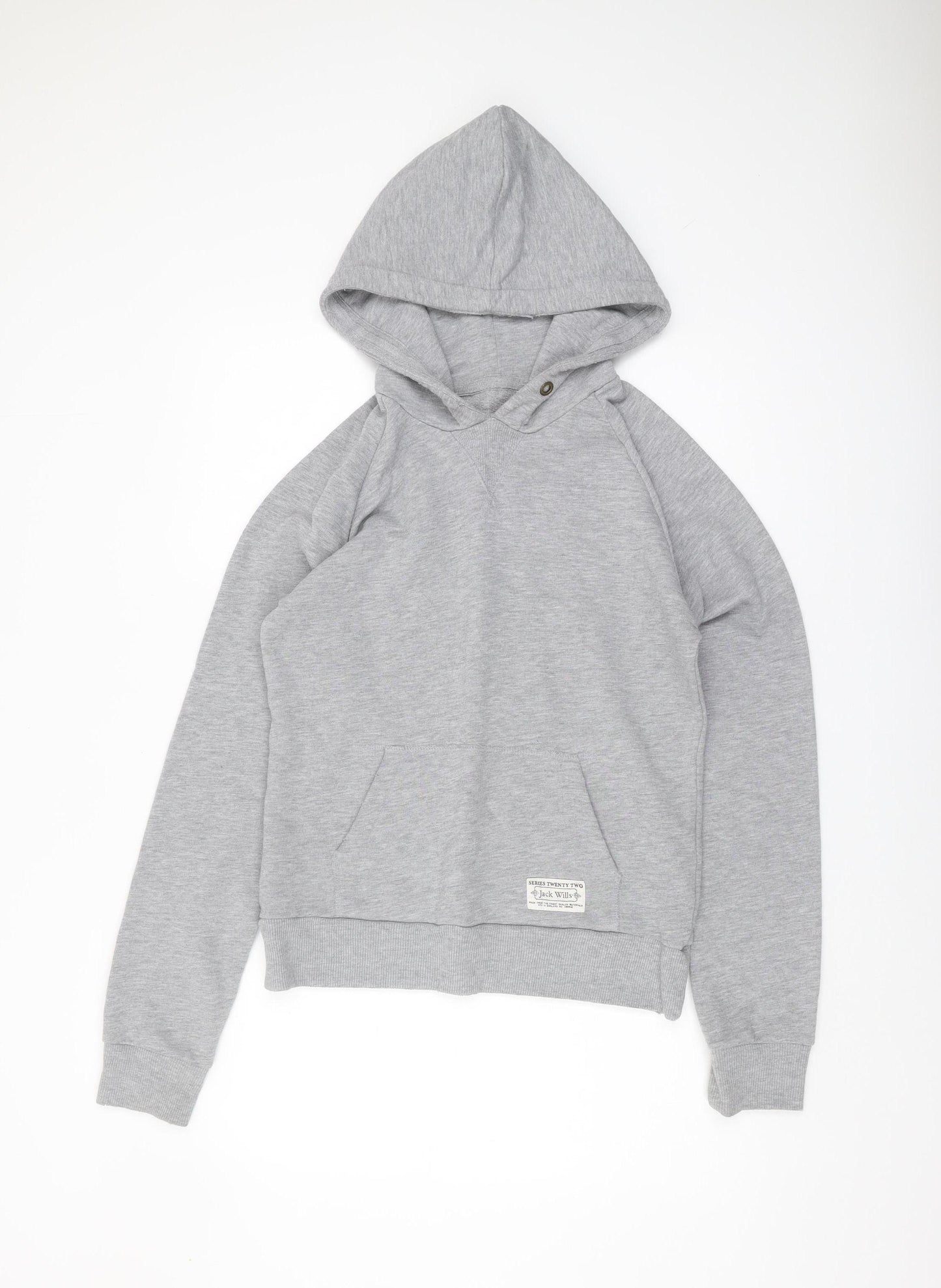 Jack Wills Women's Grey Pullover Hoodie Size 14