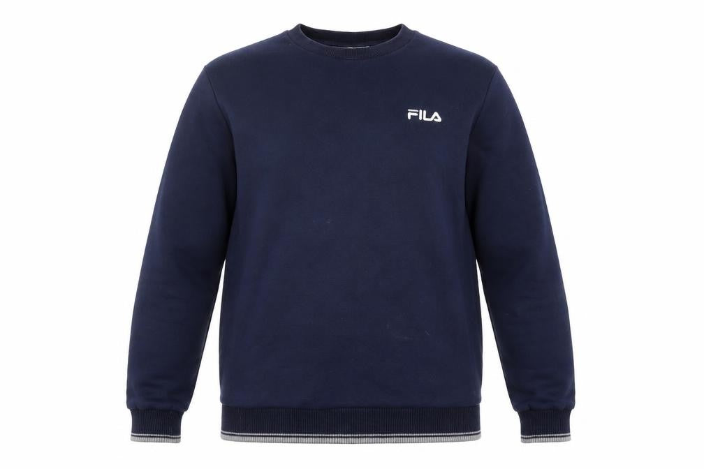 Front view of Fila Men's Blue Pullover Sweatshirt M