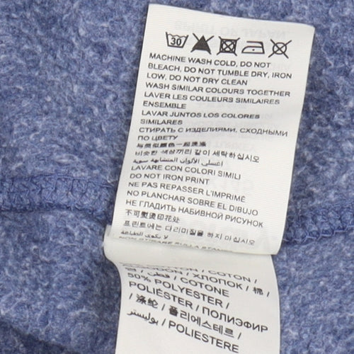 Superdry Women's Blue Logo Full Zip Hoodie L