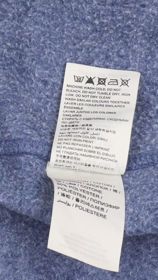 Superdry Women's Blue Logo Full Zip Hoodie L