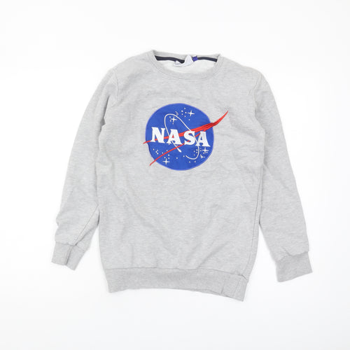 Fabric Flavours Boys Grey NASA Pullover Sweatshirt 11-12 Years