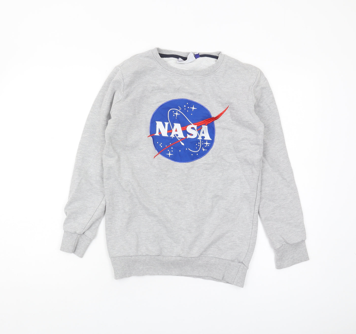 Fabric Flavours Boys Grey NASA Pullover Sweatshirt 11-12 Years