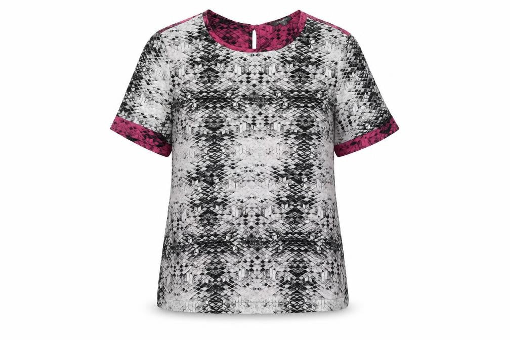 Front view of Limited Collection Women's Multicoloured Short Sleeve Top