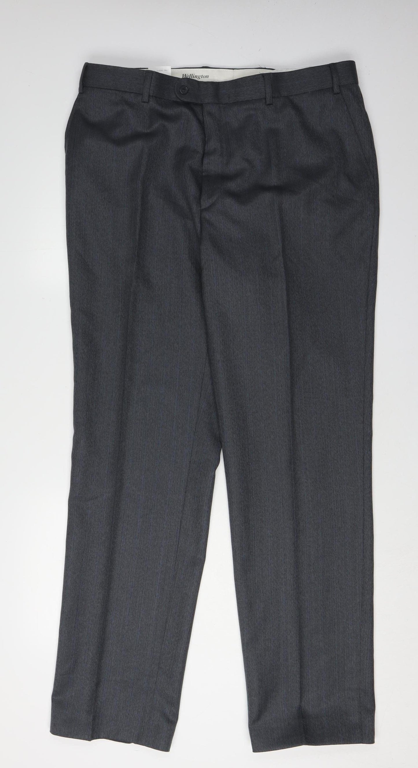 Wellington Men's Grey Formal Trousers L