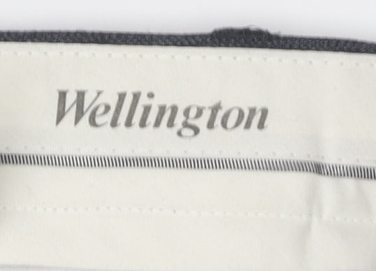 Wellington Men's Grey Formal Trousers L