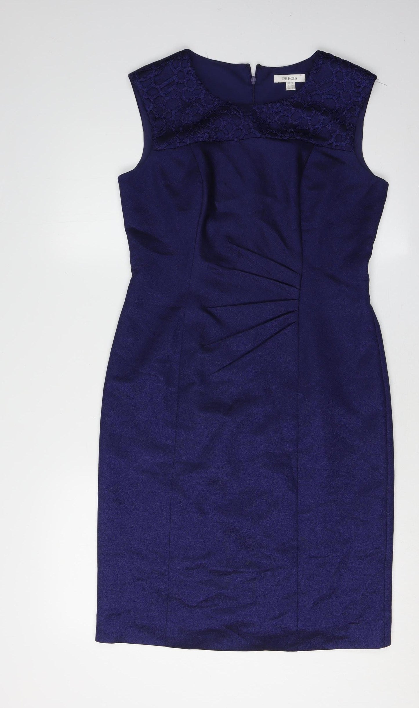 Precis Women's Blue Sheath Dress, Size 10, Party Ready