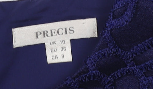 Precis Women's Blue Sheath Dress, Size 10, Party Ready