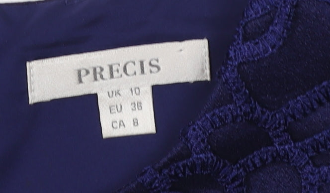 Precis Women's Blue Sheath Dress, Size 10, Party Ready