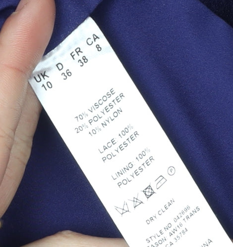 Precis Women's Blue Sheath Dress, Size 10, Party Ready