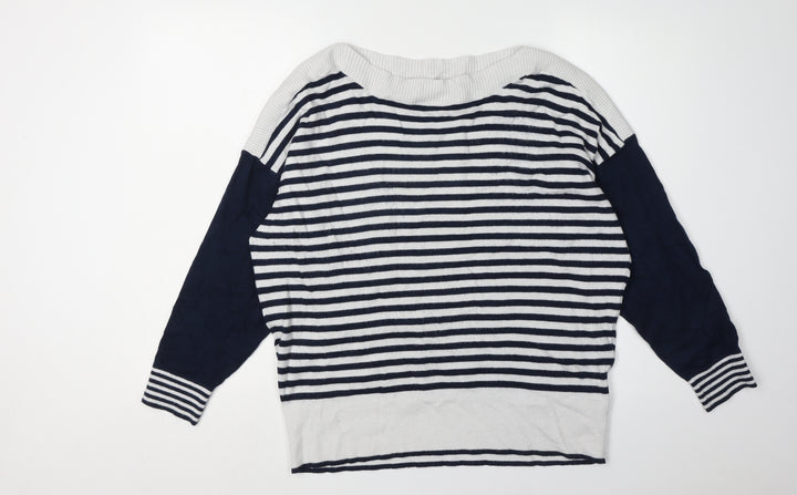 Julipa Women's Striped Pullover Jumper, Size 16, Boat Neck