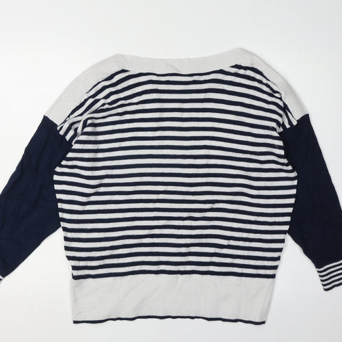 Julipa Women's Striped Pullover Jumper, Size 16, Boat Neck